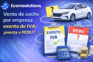 Venta de coche por empresa exenta de IVA: ¿exenta o REBU?