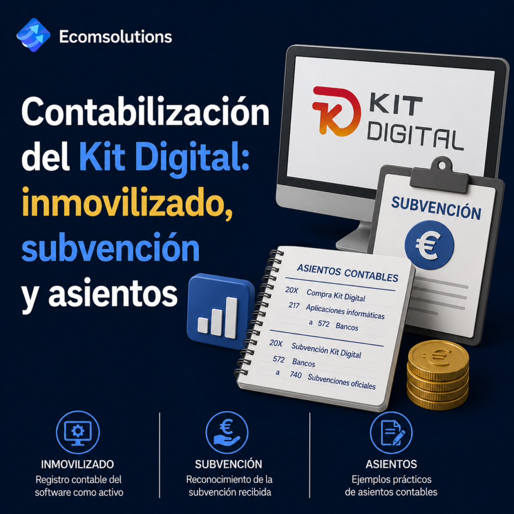 Contabilización del Kit Digital: inmovilizado, subvención y asientos